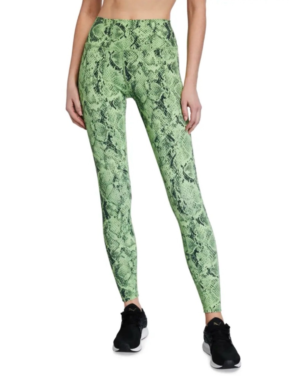 ALO Yoga‎ Neon Green Snake-Print High-Rise Leggings Size S